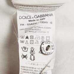 Pre Owned Dolce & Gabbana Black/White Technical Print Cotton Sicilia Shirt L