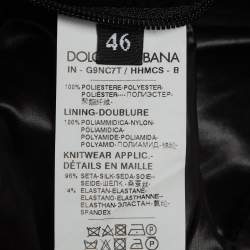 Pre Owned Dolce & Gabbana Black Graphic Print Nylon Year Of The Pig Bomber Jacket S