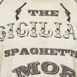 Pre Owned Dolce & Gabbana Beige The Sicilian Print Cotton Crew Neck T-Shirt L