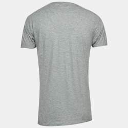 Pre Owned Dolce & Gabbana Grey Madonna Graphic Jersey T-Shirt M