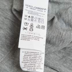 Pre Owned Dolce & Gabbana Grey Madonna Graphic Jersey T-Shirt M