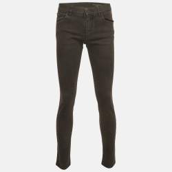 Pre Owned Dolce & Gabbana Black Denim Faded Slim Fit Jeans M/Waist 32"