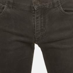 Pre Owned Dolce & Gabbana Black Denim Faded Slim Fit Jeans M/Waist 32"