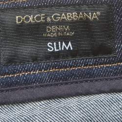 Pre Owned Dolce & Gabbana Blue Slim Fit Jeans M/Waist 32"