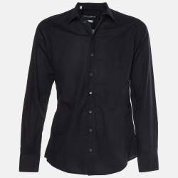 Pre Owned Dolce & Gabbana Sicilia Black Cotton Button Up Shirt XL