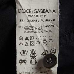 Pre Owned Dolce & Gabbana Sicilia Black Cotton Button Up Shirt XL