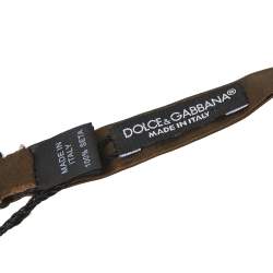 Pre Owned Dolce & Gabbana Brown Silk Satin Classic Bow Tie