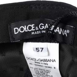 Pre Owned Dolce & Gabbana Black Logo Embroidered Cotton Baseball Cap (57)