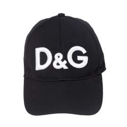 Pre Owned Dolce & Gabbana Black Logo Embroidered Cotton Baseball Cap (57)