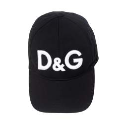 Pre Owned Dolce & Gabbana Black Logo Embroidered Cotton Baseball Cap (57)