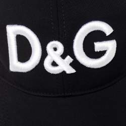 Pre Owned Dolce & Gabbana Black Logo Embroidered Cotton Baseball Cap (57)