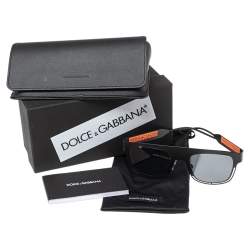 Pre Owned Dolce & Gabbana Black DG2232 Wayfarer Sunglasses