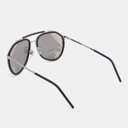 Dolce & Gabbana Black/Monogram Grey DG2277 Aviator Sunglasses
