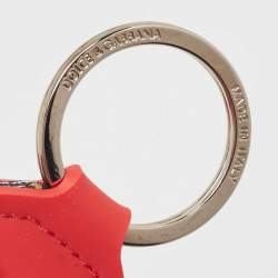 Dolce & Gabbana Black/Red Fabric DG Millennials Key Holder