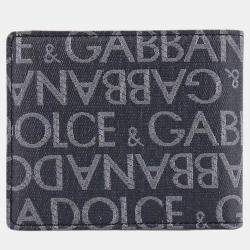 Dolce & Gabbana Black Canvas Wallet