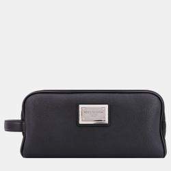 Dolce & Gabbana Black Leather Beauty Case