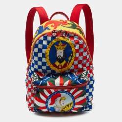 Dolce & Gabbana Multicolor Nylon Zaino Printed Backpack