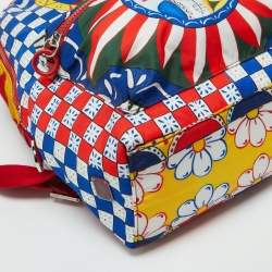 Dolce & Gabbana Multicolor Nylon Zaino Printed Backpack
