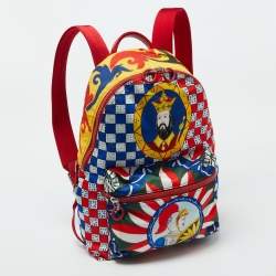 Dolce & Gabbana Multicolor Nylon Zaino Printed Backpack