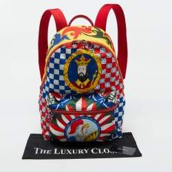 Dolce & Gabbana Multicolor Nylon Zaino Printed Backpack
