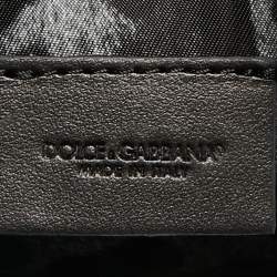 Dolce & Gabbana Black Nylon Logo Plaque Backpack