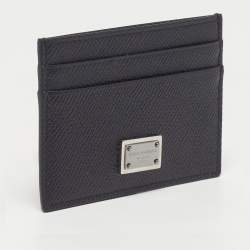 Pre Owned حافظة بطاقات دولتشي اند غابانا جلد سوداء