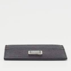 Pre Owned حافظة بطاقات دولتشي اند غابانا جلد سوداء