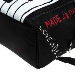 Dolce & Gabbana Black/White Royal King Print Backpack
