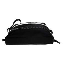 Dolce & Gabbana Black Nylon Drawstring Backpack
