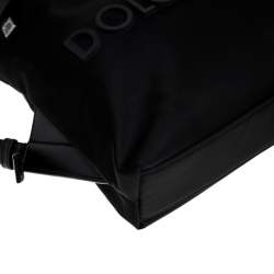 Dolce & Gabbana Black Nylon Drawstring Backpack
