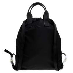 Dolce & Gabbana Black Nylon Drawstring Backpack