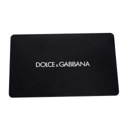 Dolce & Gabbana Black Crown Print Nylon and Leather Pouch