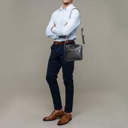Dolce & Gabbana Black Leather Gothic Messenger Bag