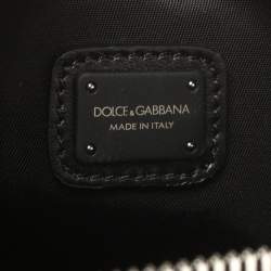 Dolce & Gabbana Black Leather Gothic Messenger Bag