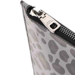 Dolce & Gabbana Grey/Black Leopard Print Pouch 