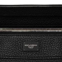 Pre Owned Dolce & Gabbana Black Leather Sicily Work Briefcase