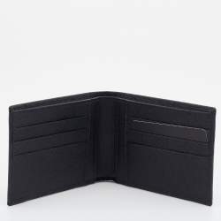 Pre Owned Dolce & Gabbana Black Leather Bifold Wallet