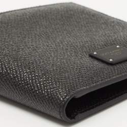 Dolce & Gabbana Black Leather Logo Plaque Bifold Wallet