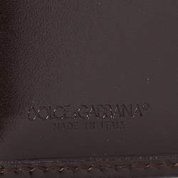 Dolce & Gabbana Dark Brown Snakeskin Bifold Wallet