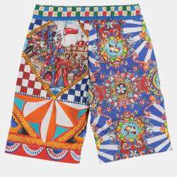 Pre Owned Dolce & Gabbana Multicolour Print Cotton Shorts Size 4