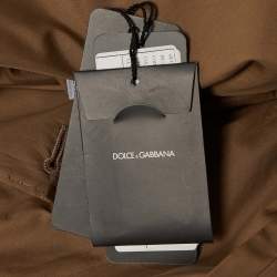 Pre Owned Dolce & Gabbana Brown Cotton Double-Breasted Pants Suit 4XL