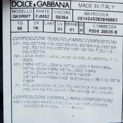 Pre Owned Dolce & Gabbana Blue Jacquard Single Breasted Pants Suit XXXL