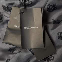 Pre Owned Dolce & Gabbana Grey Crystal Embellished Wool Blazer L