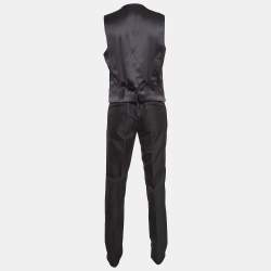 Dolce & Gabbana Black Wool Blend Tailored Wool 3 Pc Suit Set L