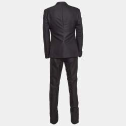 Dolce & Gabbana Black Wool Blend Tailored Wool 3 Pc Suit Set L