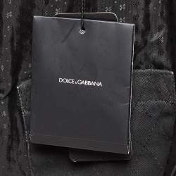 Dolce & Gabbana Grey Wool Blend Quilted Back Coat M