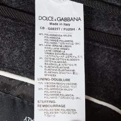 Dolce & Gabbana Grey Wool Blend Quilted Back Coat M