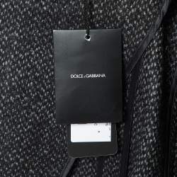 Pre Owned Dolce & Gabbana Black Wool Tweed Single Breasted Blazer S