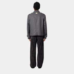 Dolce & Gabbana Grey Cashmere and wool caban Re-Edition Coat IT 52