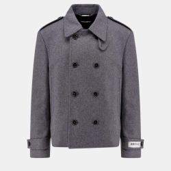 Dolce & Gabbana Grey Cashmere and wool caban Re-Edition Coat IT 52
